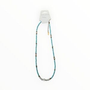 Fashion Turquoise and Gold Beaded Necklace NWT